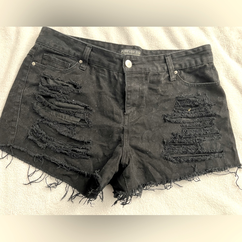 Plus size black Forever 21 shorts